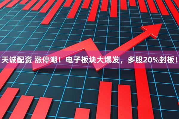 天诚配资 涨停潮！电子板块大爆发，多股20%封板！